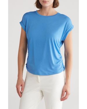 INDUSTRY REPUBLIC CLOTHING Side Ruched Top - Blue