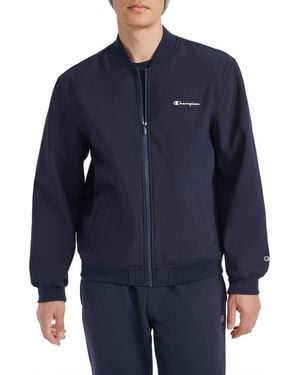Champion Softshell Varsity Bomber Jacket - Blue