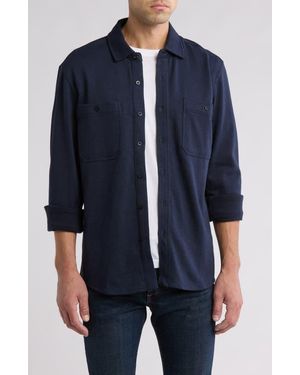 Joe's Jeans Knit Stretch Cotton Work Shirt - Blue