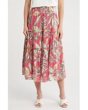 Nanette Lepore Printed Tiered Skirt