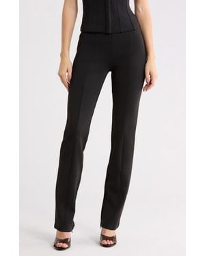 GOOD AMERICAN Boss Scuba Knit Pants - Black