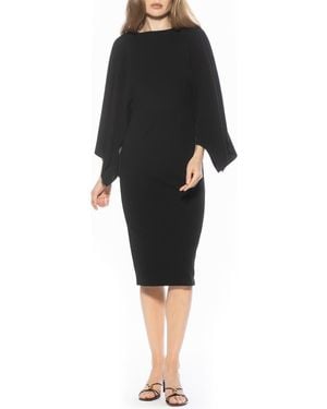 Alexia Admor Billie Bateau Neck Midi Dress - Black
