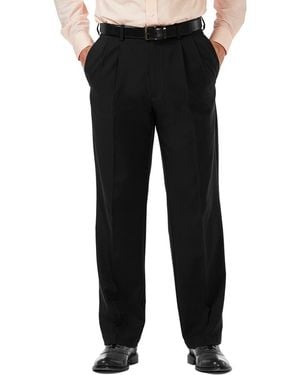 Haggar Cool 18 Pro Classic Fit Flat Front Pant - Black