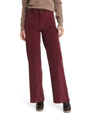 Faherty Corduroy Wide Leg Pants - Red