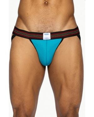 Bike Mesh Jock Strap - Blue