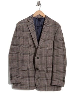 Brooks Brothers Plaid Tweed Wool Blazer - Brown