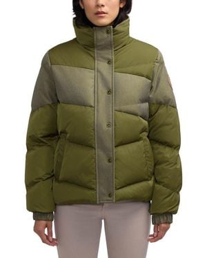 Scotch & Soda Skyla Boxy Denim Puffer Jacket - Green
