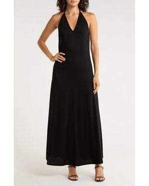 Go Couture Halter Maxi Dress - Black