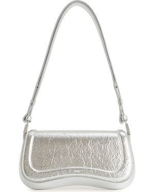 JW PEI Joy Metallic Faux Leather Shoulder Bag - Gray