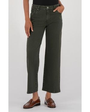 Kut From The Kloth High Waist Ankle Wide Leg Jeans - Black