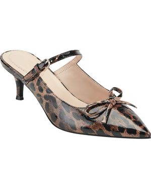 Bandolino Moss Patent Kitten Heel Mule - Metallic