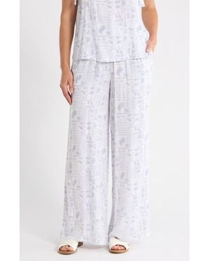Splendid Tropical Wide Leg Pants - White