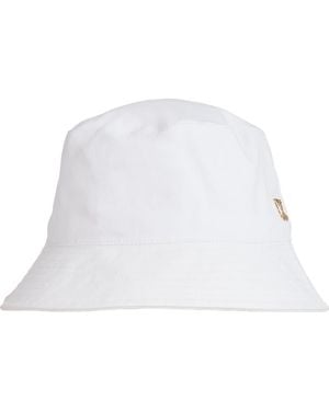 Bruno Magli Canvas Bucket Hat - White