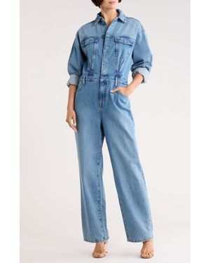 GOOD AMERICAN Denim Oversized Jumpsuit - Blue