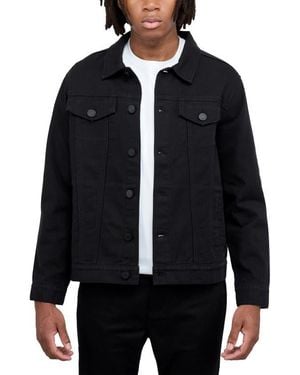 Xray Jeans Slim Washed Denim Jacket - Black
