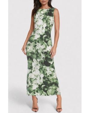 Bebe Sleeveless Maxi Dress - Green