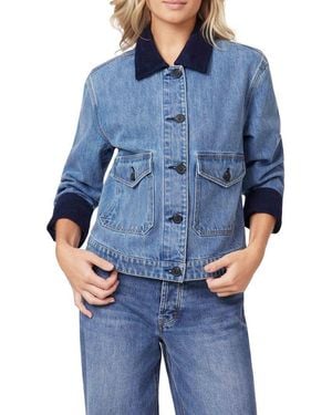 Scotch & Soda Chore Crop Denim Jacket - Blue