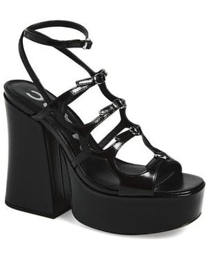 Marc Jacobs The Kiki Leather Platform Sandal - Black