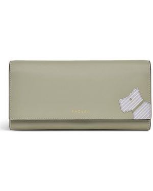 Radley Large Leather Flapover Wallet - Gray