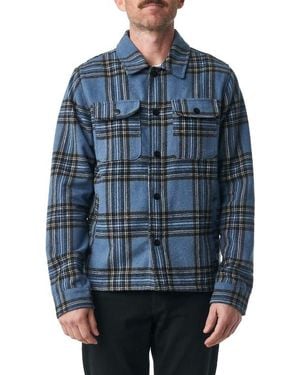 Ezekiel Summit Plaid Brushed Button-Up Shirt - Blue
