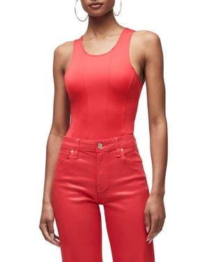 Hudson Jeans Scoop Neck Bodysuit - Red
