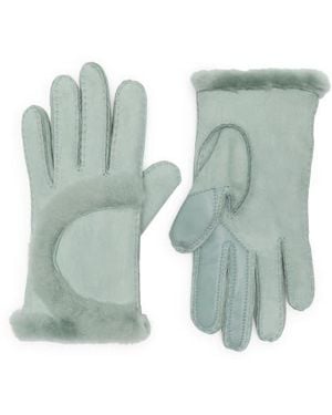 UGG Genuine Shearling Exposed Curve Seam Gloves - Green