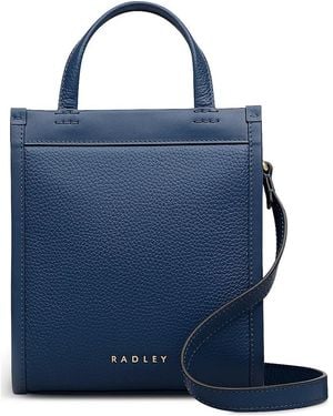 Radley Alba Place Mini Leather Zip Top Crossbody Bag - Blue