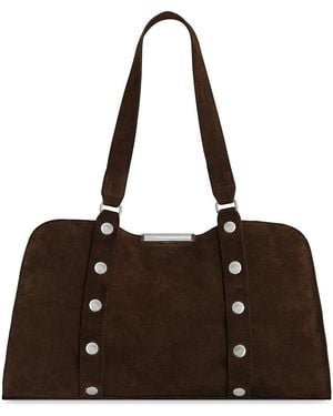 Rebecca Minkoff Cole Studded Leather Satchel - Brown