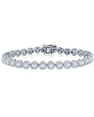 Simona Sterling Lab Grown Diamond Tennis Bracelet - White