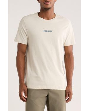 Hurley Lounging Graphic T-Shirt - Natural