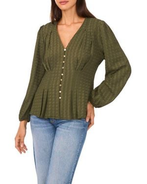 Ted Baker Textured Long Sleeve Top - Green