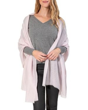 Amicale Cashmere Solid Wrap - Gray