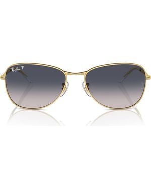 Ray-Ban 56Mm Polarized Pilot Sunglasses - Gray