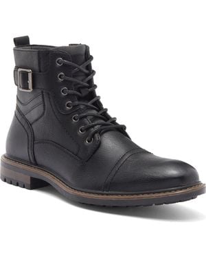 Gordon Rush Cap Toe Combat Boot - Black