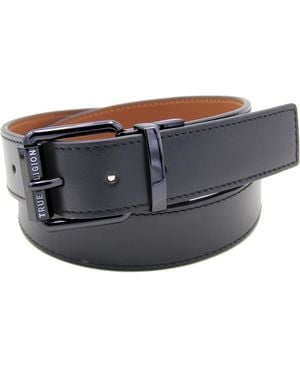 True Religion Twist Reversible Belt - Gray