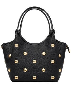 Persaman New York Caterina Studded Leather Tote - Black