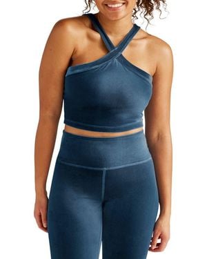 Beyond Yoga Converge Crop Tank - Blue