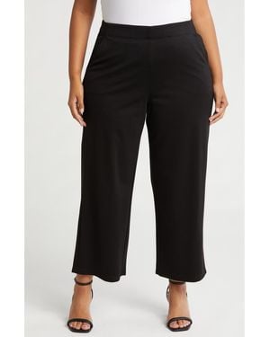 Max Studio Easy Wide Leg Ponte Pants - Black