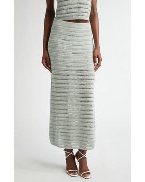 A.L.C. Lana Open Stitch Cotton Blend Maxi Skirt - Multicolor