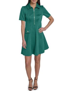 Tommy Hilfiger Zip Fit & Flare Dress - Green