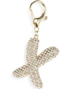 Leith Pavé Initial Bag Charm - Metallic