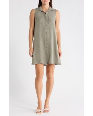 Beach Lunch Lounge Two Pocket Sleeveless Shirtdress - Natural