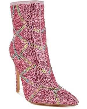 Rag & Co High Roller Water Repellent Pointed Toe Bootie - Pink