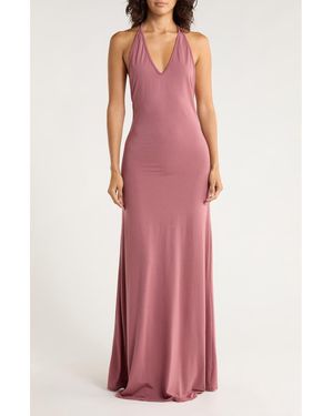 Go Couture Graceful Open Maxi Dress - Purple