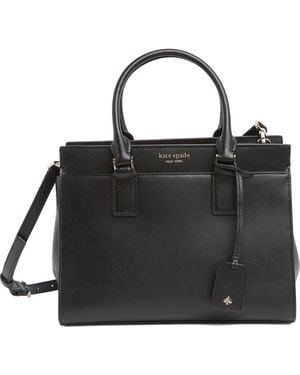 Kate Spade Cameron Medium Leather Satchel - Black