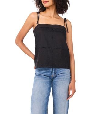 1.STATE Square Neck Tie Strap Camisole - Black