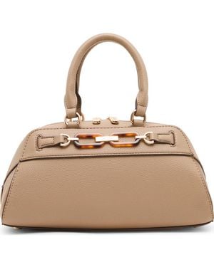 Anne Klein Faux Leather Satchel - Natural