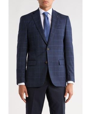 No Ordinary Joe by Ted Baker Jake X Check Wool Sport Coat - Blue