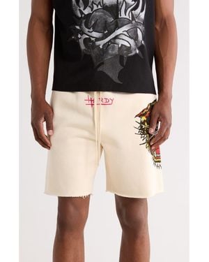 Ed Hardy Retro Tiger Shorts - Natural