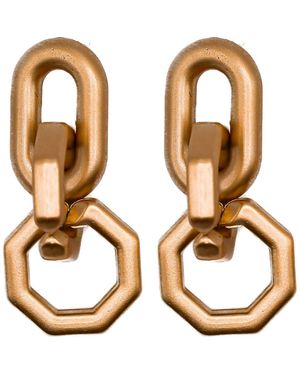 MacRae & Co Geometric Link Drop Earrings - Metallic